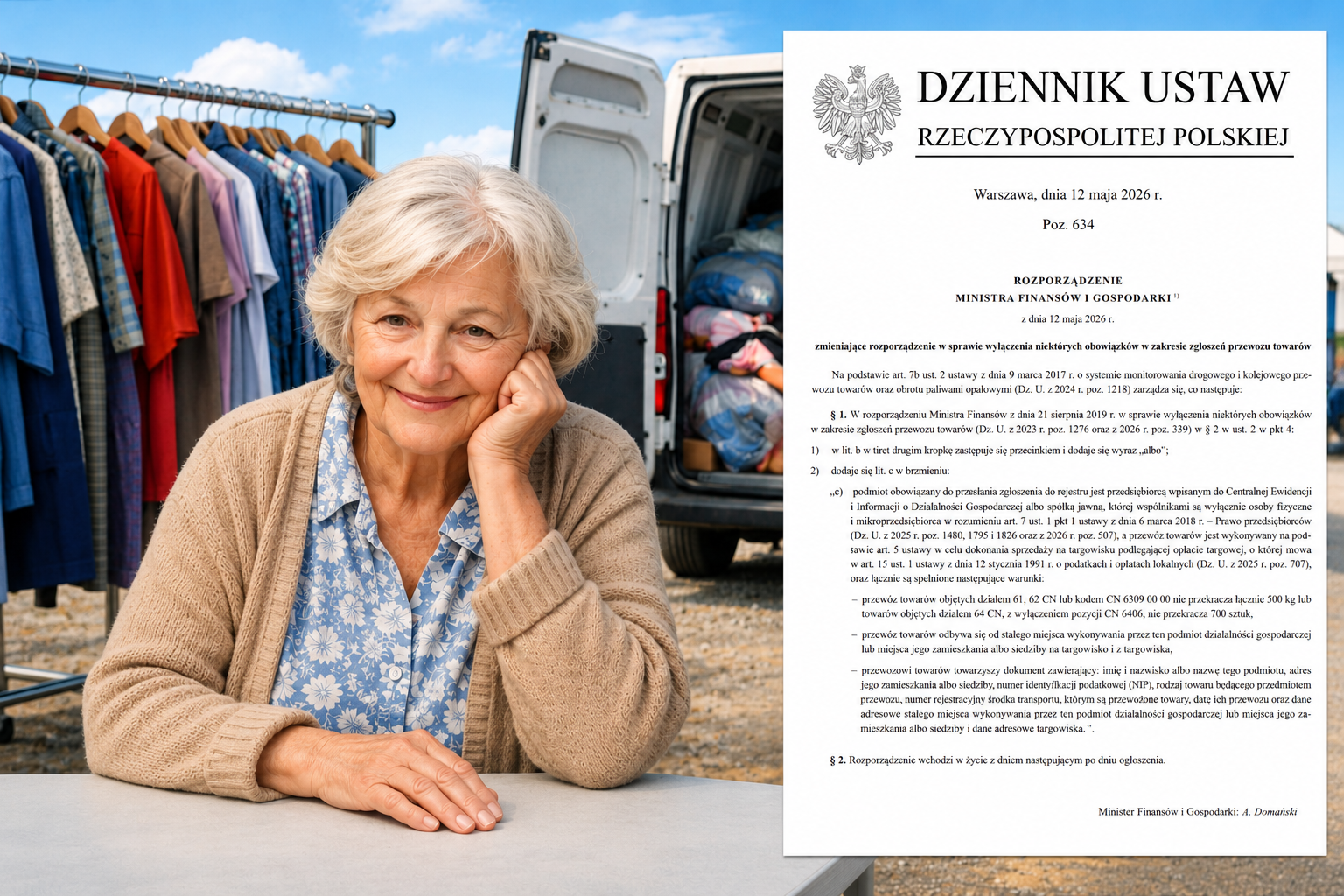 Nowe zwolnienie z SENT dla przewozów na targowiska od 13 maja 2026